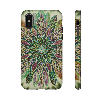 "Krystalhoja Verde" Art Phone Armor - Blue Flame Array iPhone XS / Matte Phone Case