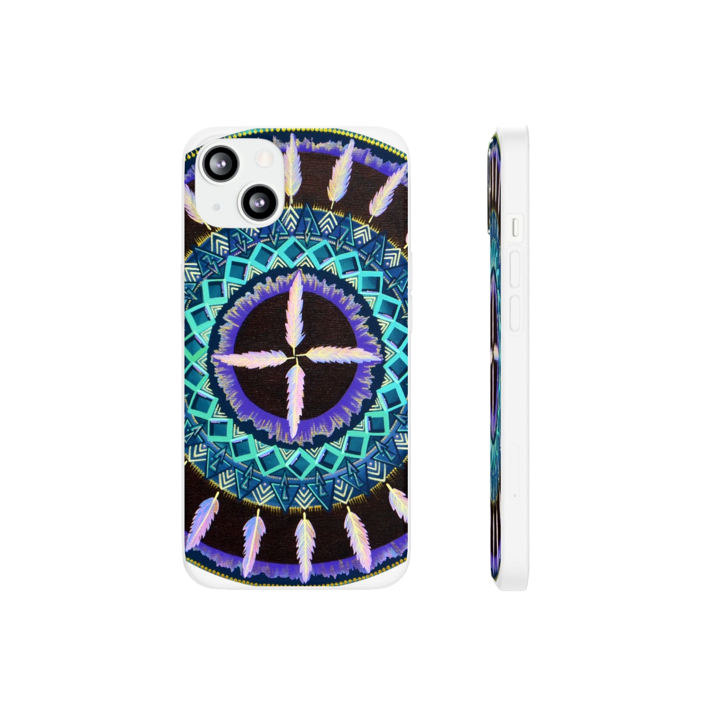 "Cuatro Vientos" Art Phone Armor (slim-fit) - Blue Flame Array iPhone 13 with gift packaging Phone Case