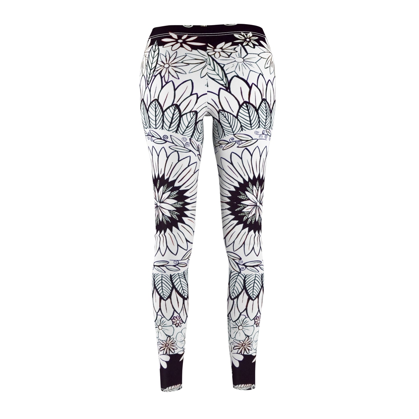 Casual Leggings ~ "Mandalavida Blankanegra"