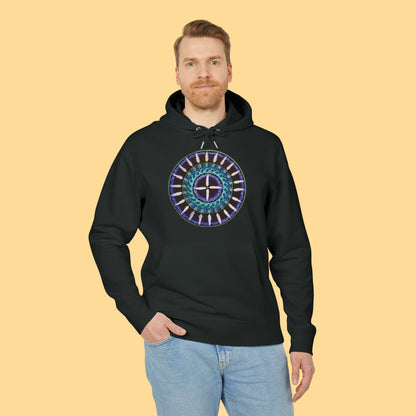 "Cuatro Vientos" Organic Cruiser Hoodie (Font&Back Print)