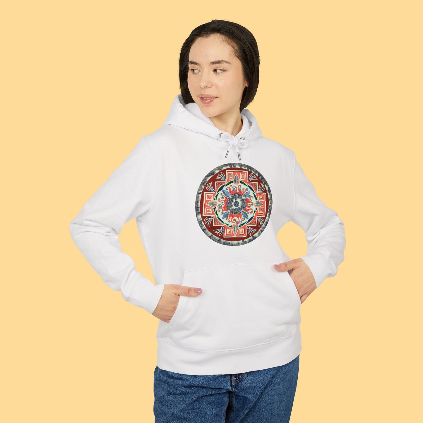 "Rojachakana" Organic Cruiser Hoodie (Font&Back Print)