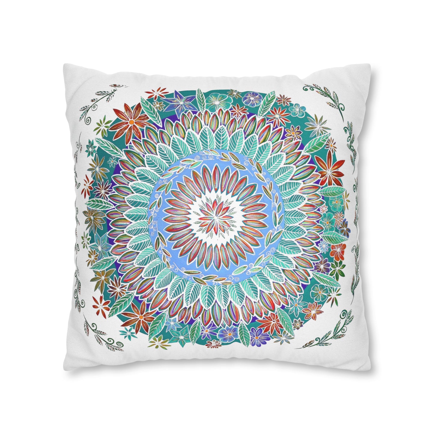 "Mandalavida Blanka" Dreamcatcher Pillow Cover