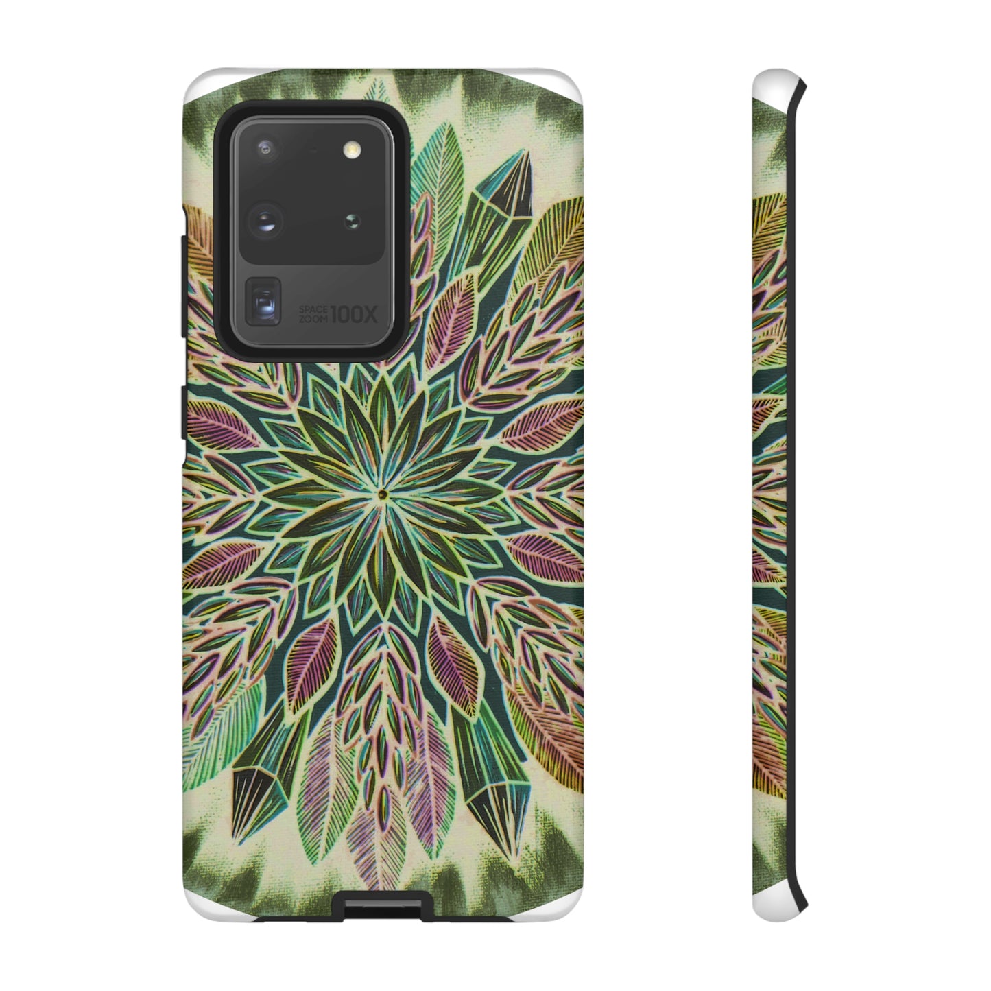 "Krystalhoja Verde" Art Phone Armor - Blue Flame Array Samsung Galaxy S20 Ultra / Matte Phone Case