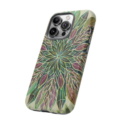 "Krystalhoja Verde" Art Phone Armor - Blue Flame Array Phone Case