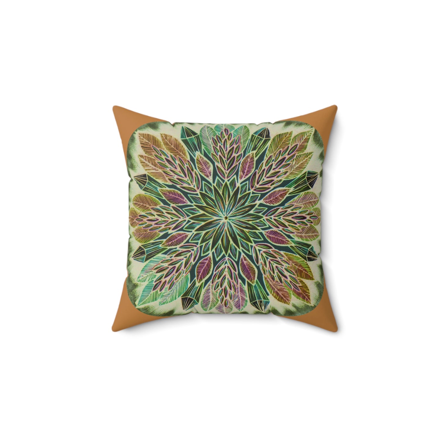 "Krystalhoja Verde" Dreamcatcher Pillow - Blue Flame Array Home Decor