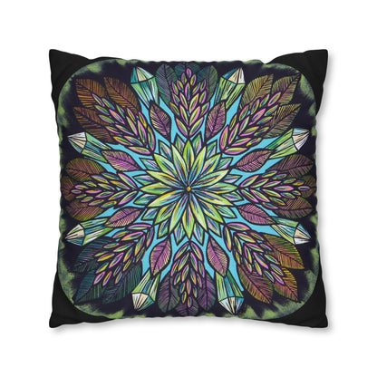 "Krystalhoja" Dreamcatcher Pillow Cover - Blue Flame Array Home Decor