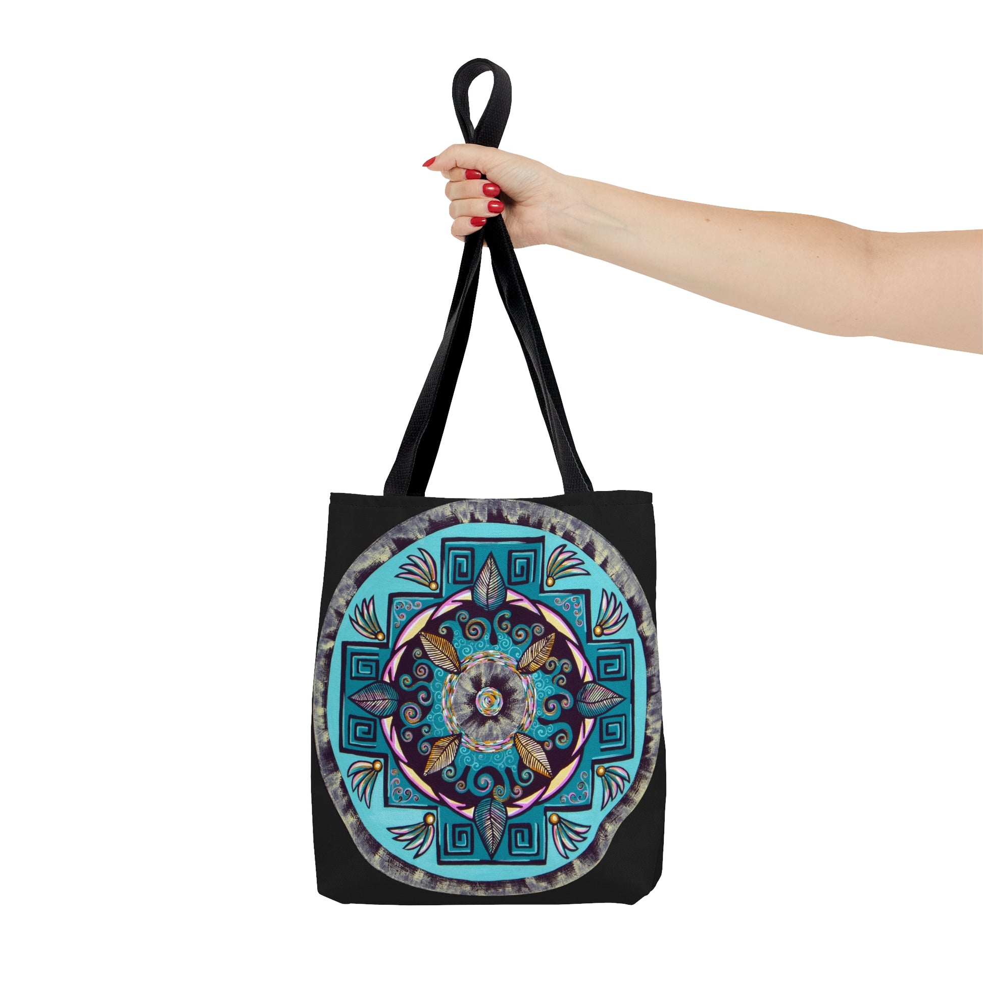 "Hojachakana" Tote Bag (All-Over-Print) - Blue Flame Array Bags