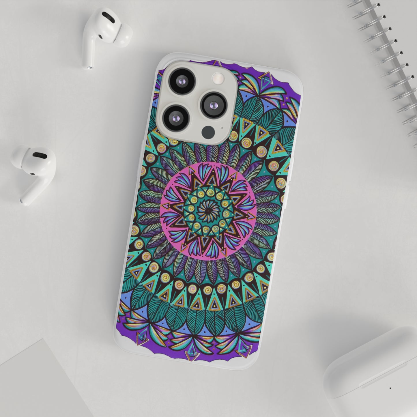 "Mandaladiosa" Art Phone Armor (slim-fit) - Blue Flame Array Phone Case