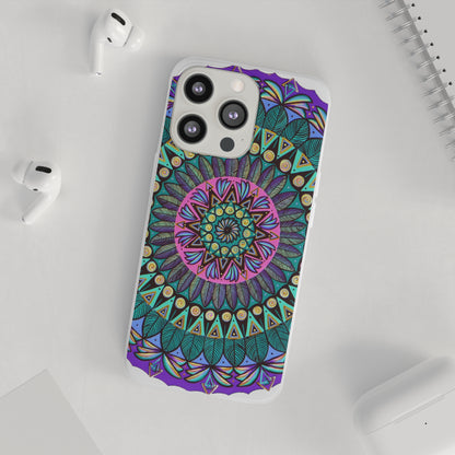 "Mandaladiosa" Art Phone Armor (slim-fit) - Blue Flame Array Phone Case