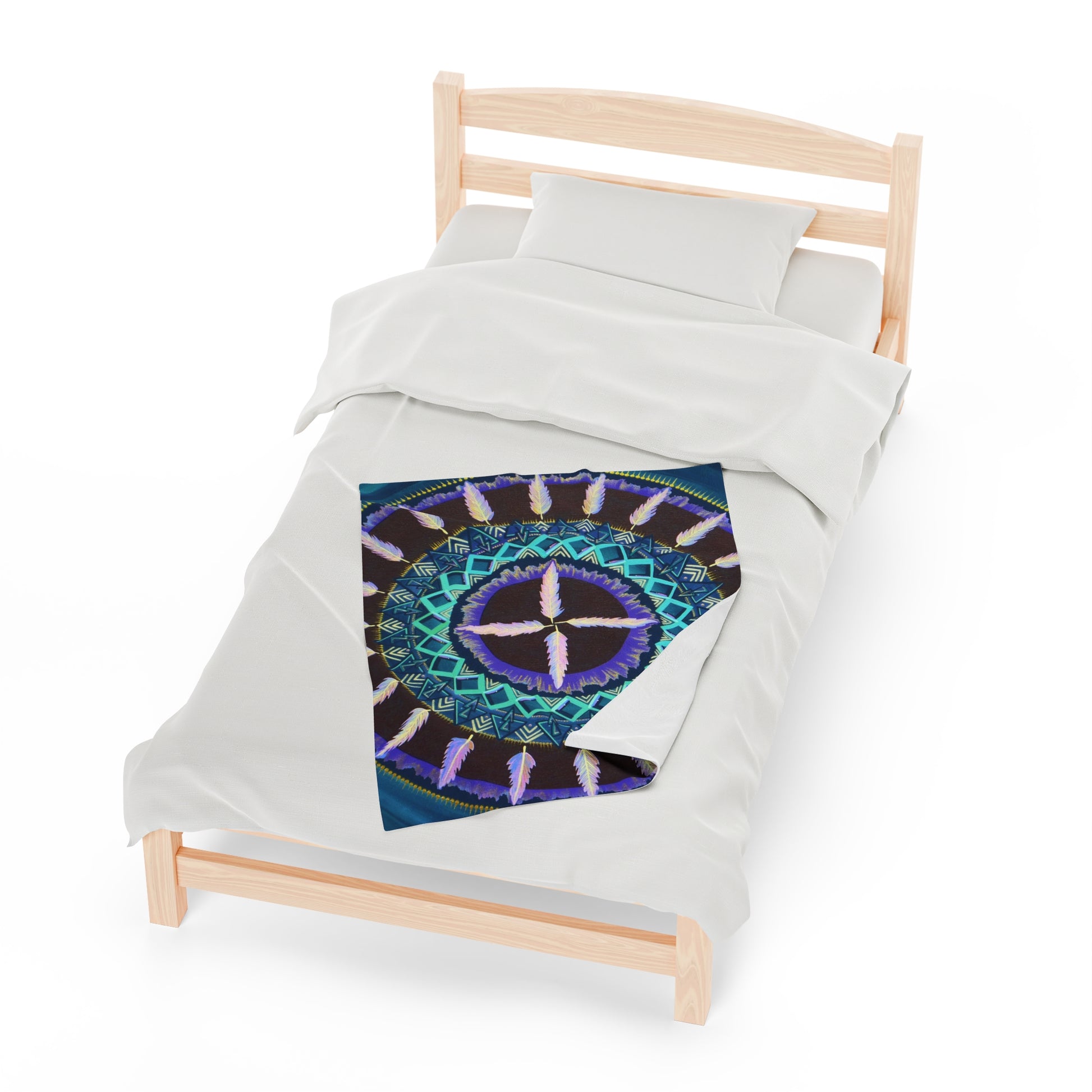 "Cuatro Vientos" Dreamcatcher Blanket - Blue Flame Array All Over Prints