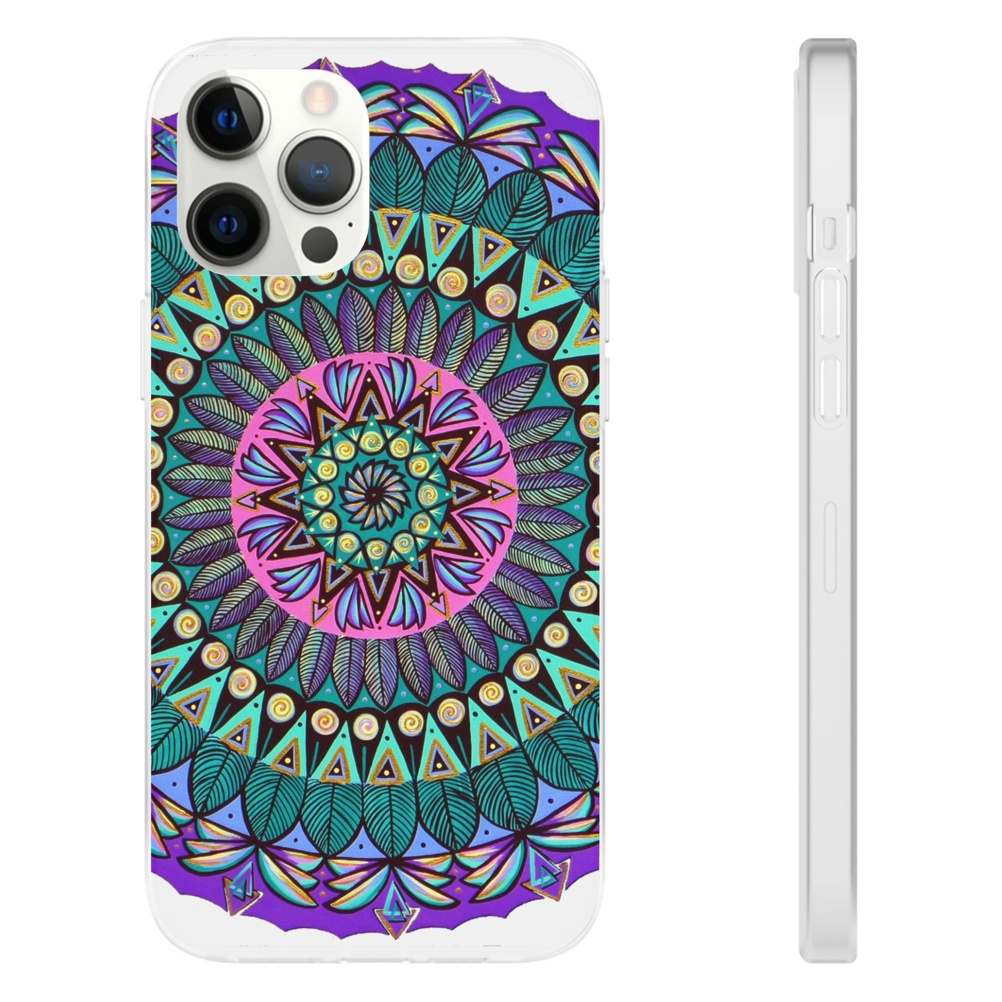 "Mandaladiosa" Art Phone Armor (slim-fit) - Blue Flame Array iPhone 12 Pro Max Phone Case