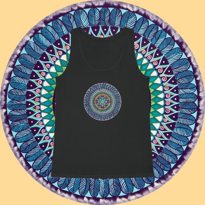 "AquilazurA Kryst'dala" Ladies Organic Tank Top - Blue Flame Array Tank Top