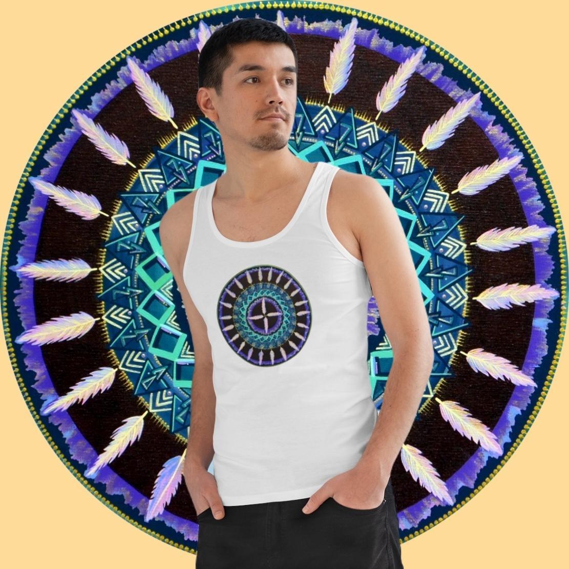 "Cuatro Vientos" Lords Organic Tank Top - Blue Flame Array Tank Top