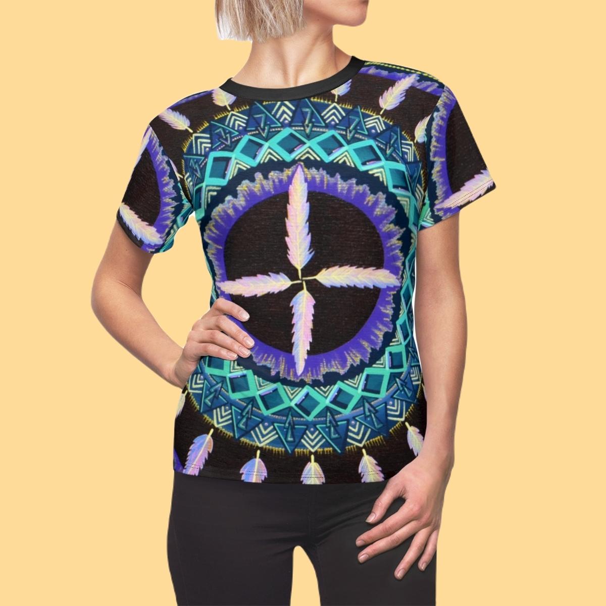 "Cuatro Vientos" Ladies T-Shirt - Blue Flame Array All Over Prints