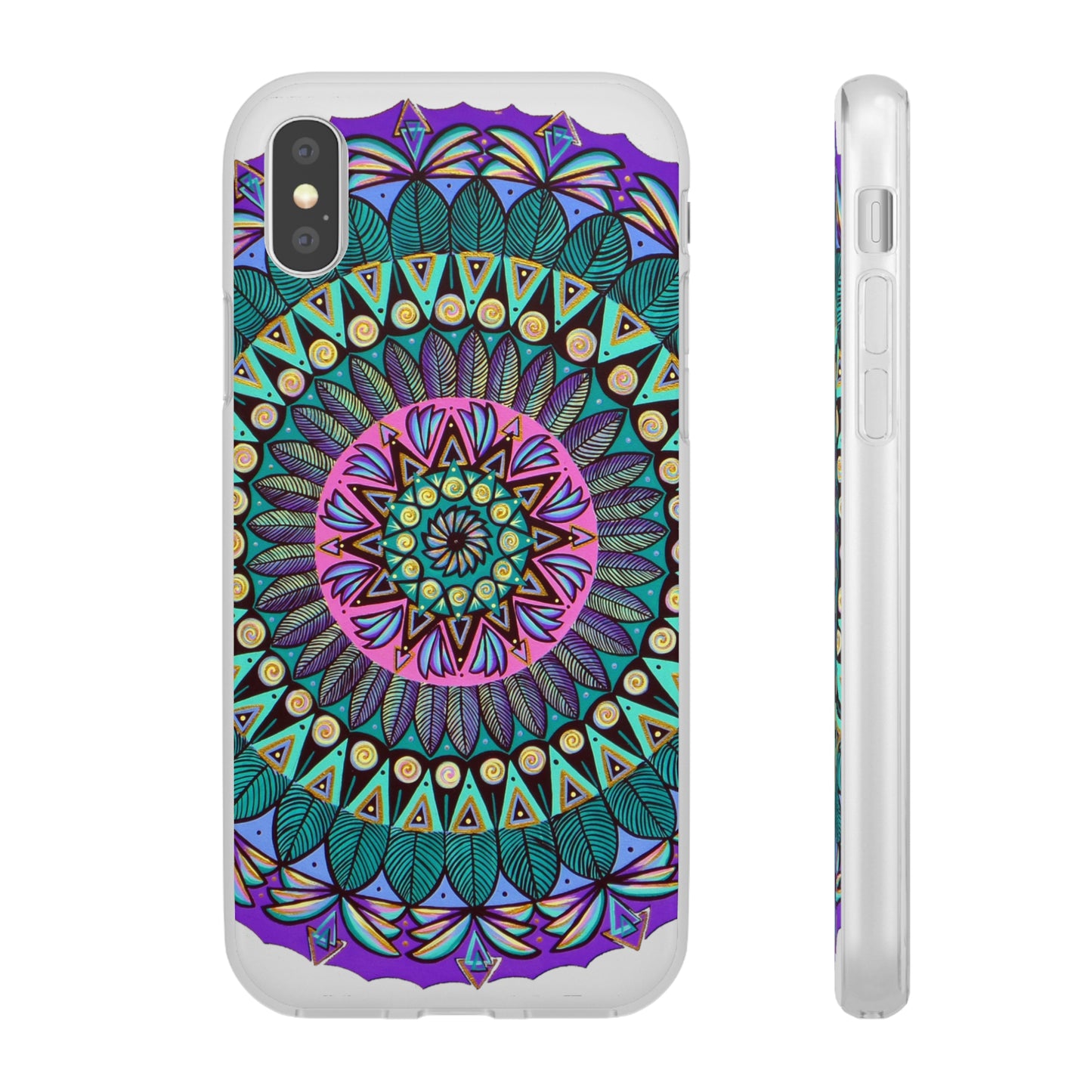 "Mandaladiosa" Art Phone Armor (slim-fit) - Blue Flame Array iPhone X with gift packaging Phone Case