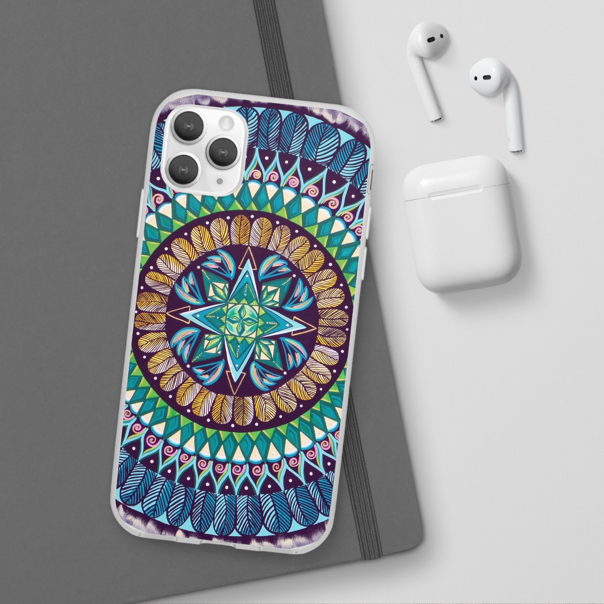 "AquilazurA Kryst'dala" Art Phone Armor (slim-fit) - Blue Flame Array Phone Case