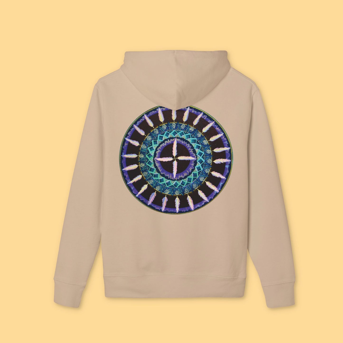 "Cuatro Vientos" Organic Cruiser Hoodie (Font&Back Print)