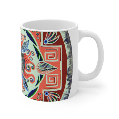 "Rojachakana" White Ceramic Mug