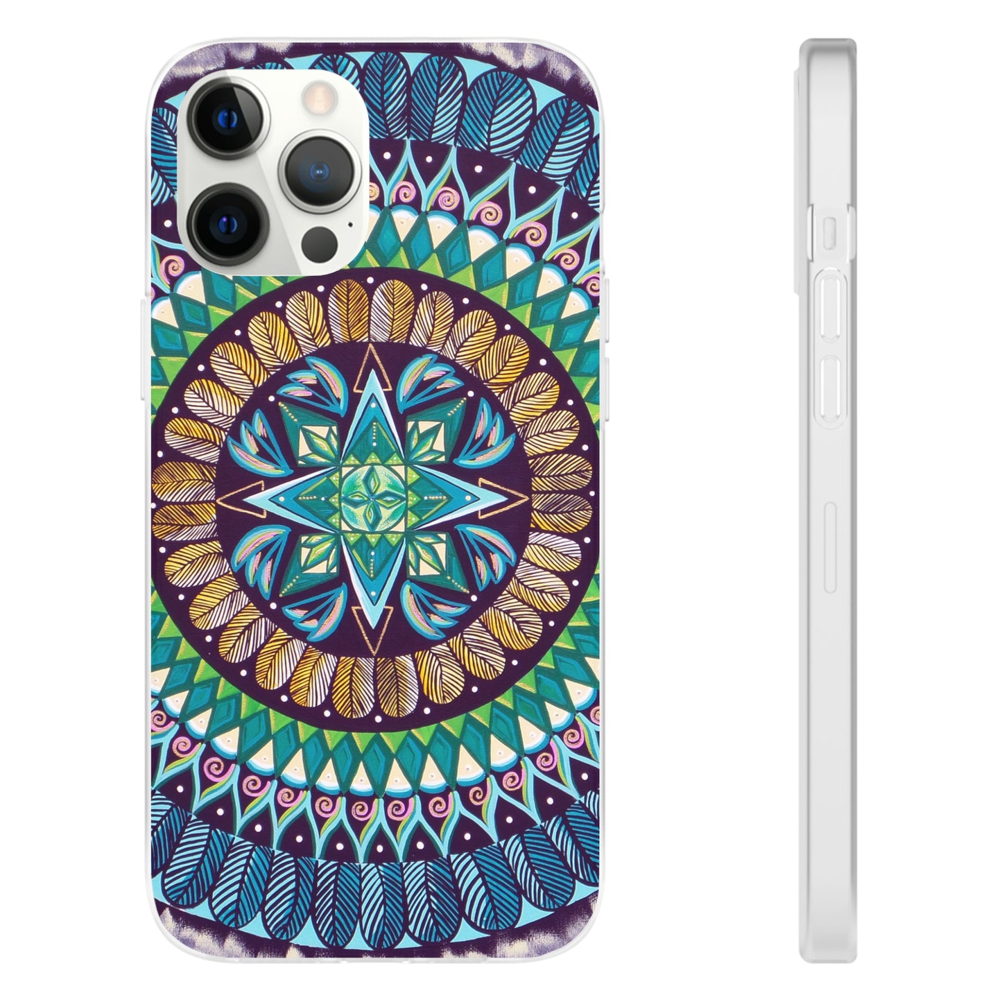 "AquilazurA Kryst'dala" Art Phone Armor (slim-fit) - Blue Flame Array iPhone 12 Pro Max with gift packaging Phone Case