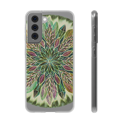 "Krystalhoja Verde" Art Phone Armor (slim-fit) - Blue Flame Array Samsung Galaxy S21 with gift packaging Phone Case