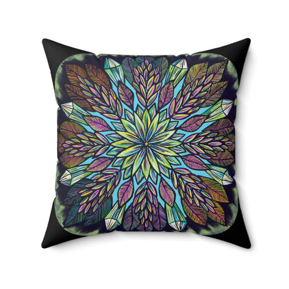 "Krystalhoja" Dreamcatcher Pillow - Blue Flame Array Home Decor