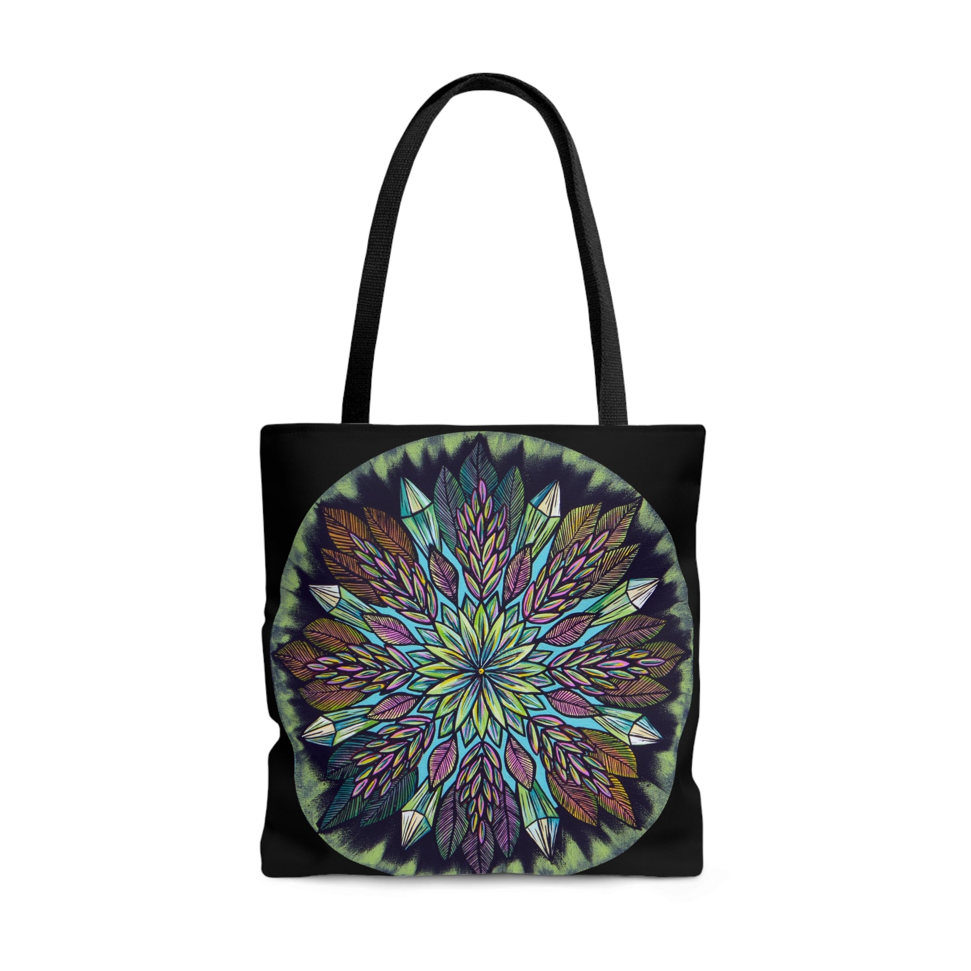 "Krystalhoja" Tote Bag (All-Over-Print) - Blue Flame Array Bags