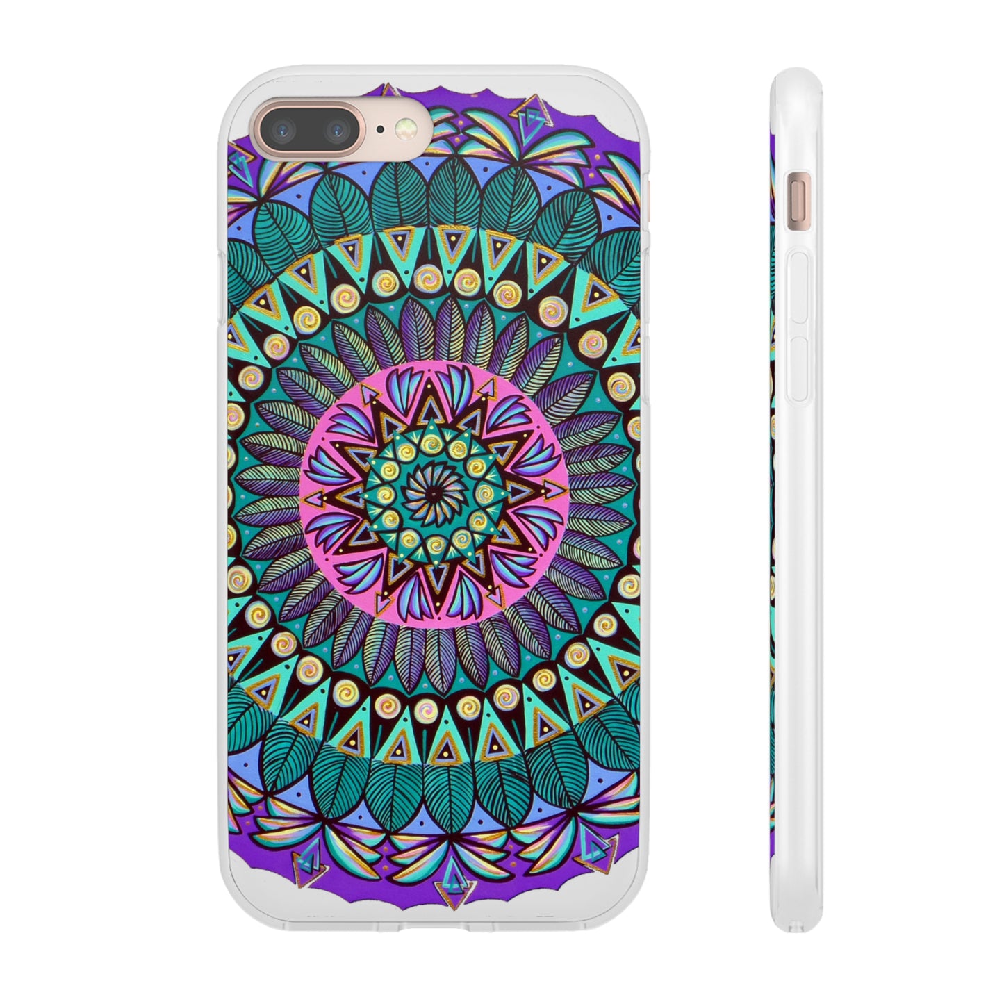 "Mandaladiosa" Art Phone Armor (slim-fit) - Blue Flame Array iPhone 8 Plus with gift packaging Phone Case