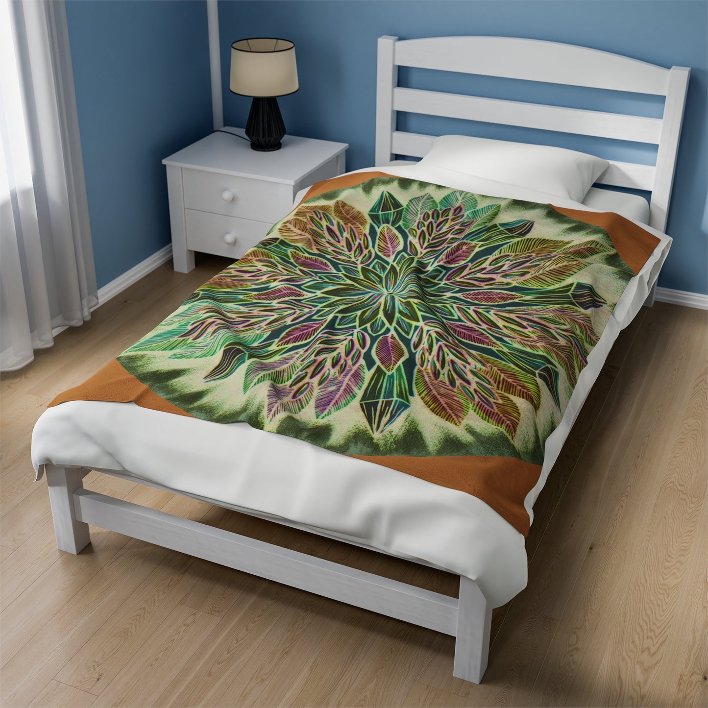 "Krystalhoja Verde" Dreamcatcher Blanket - Blue Flame Array All Over Prints