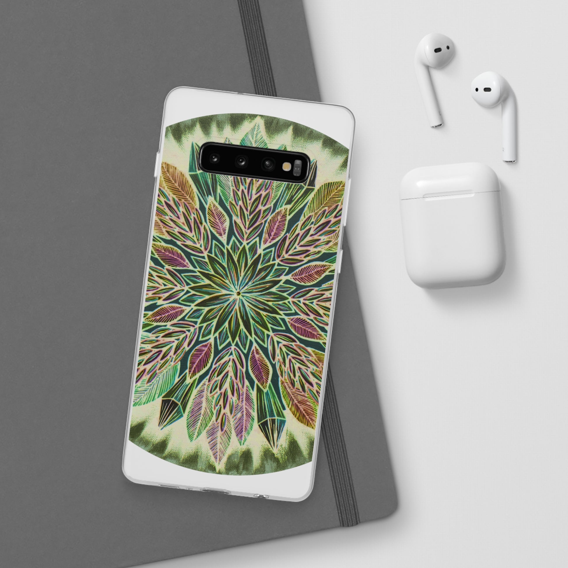 "Krystalhoja Verde" Art Phone Armor (slim-fit) - Blue Flame Array Phone Case