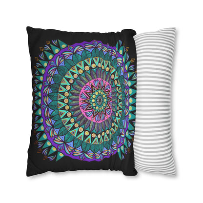 "Mandaladiosa" Dreamcatcher Pillow Cover - Blue Flame Array Home Decor