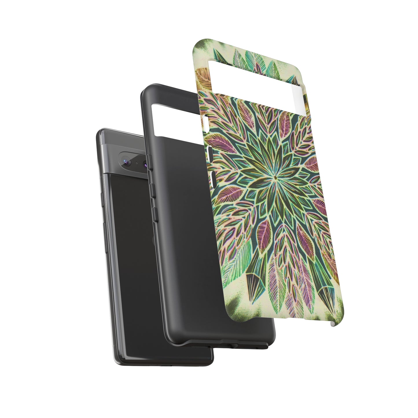 "Krystalhoja Verde" Art Phone Armor - Blue Flame Array Phone Case