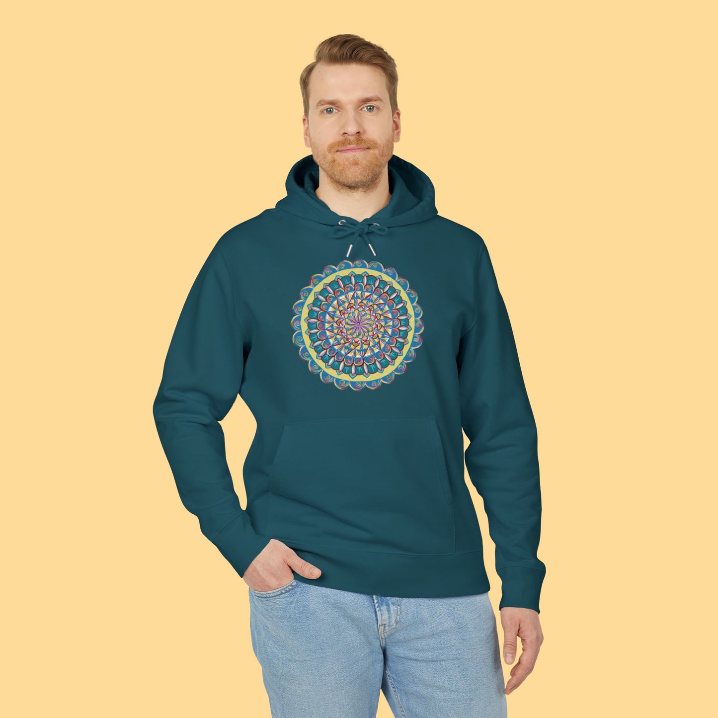 "Almandalayana" Organic Cruiser Hoodie (Font&Back Print)