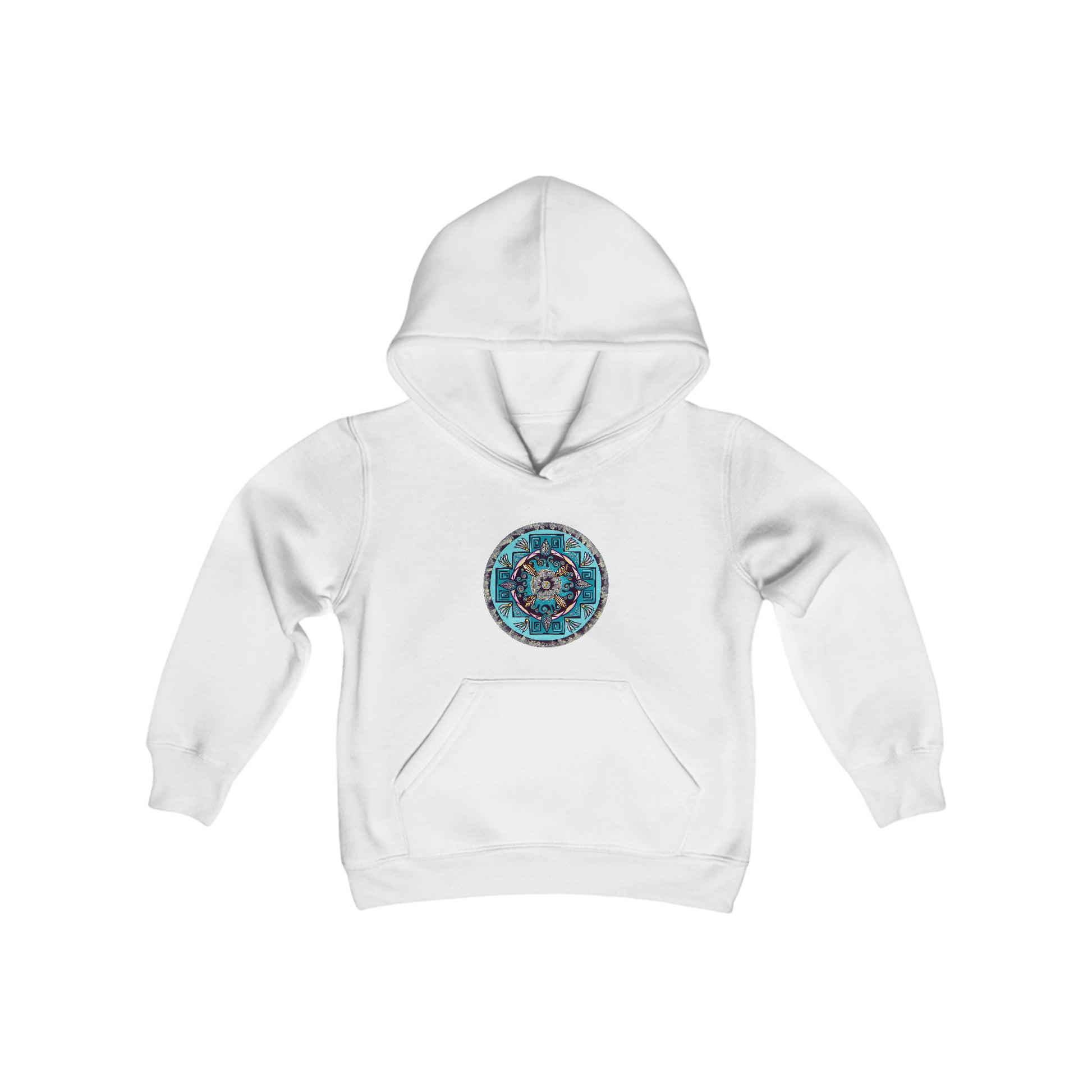 "Hojachakana" Lads & Lasses Hoodie - Blue Flame Array White / XS Kids clothes