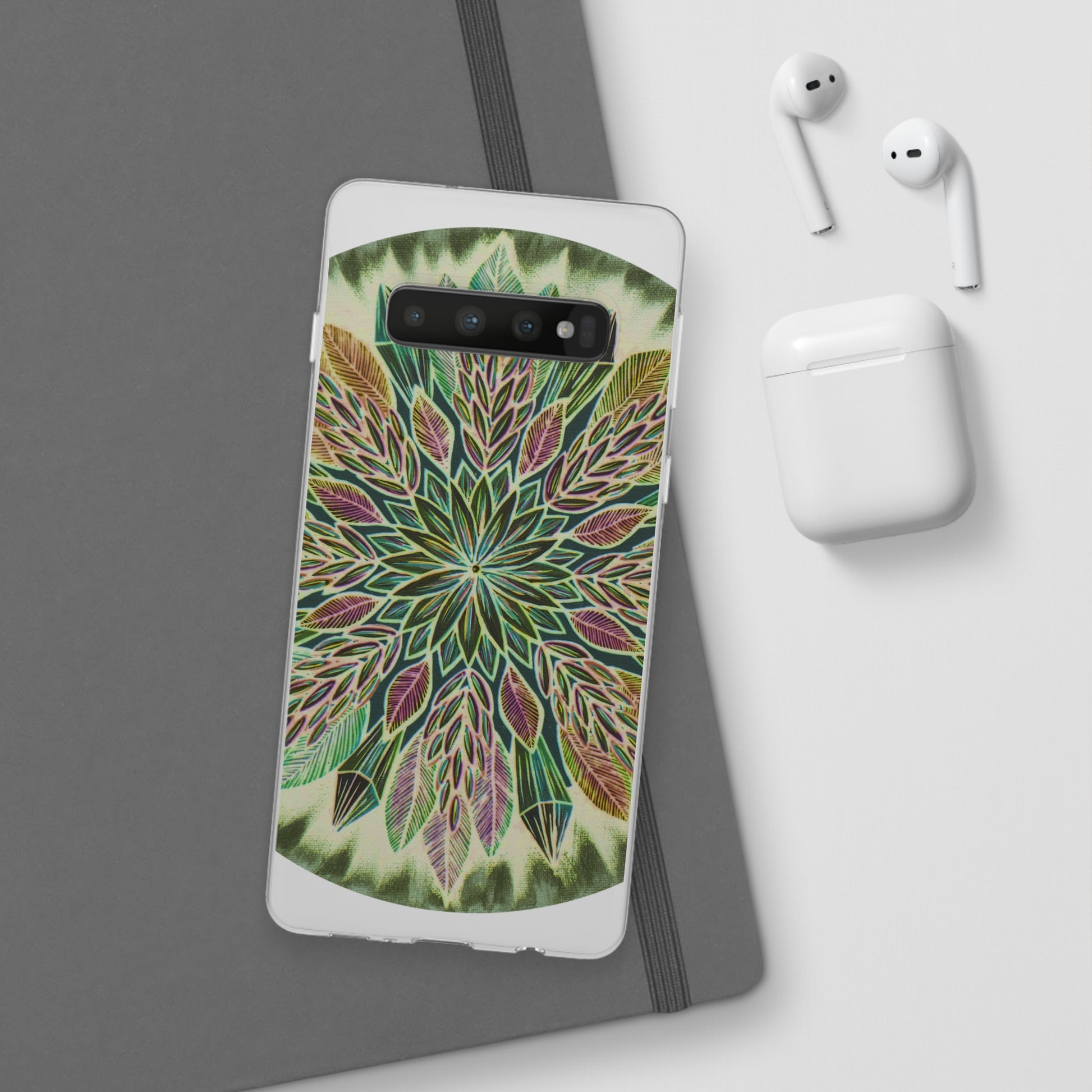 "Krystalhoja Verde" Art Phone Armor (slim-fit) - Blue Flame Array Phone Case