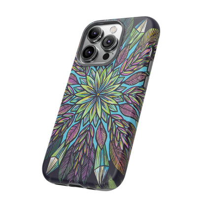 "Krystalhoja" Art Phone Armor - Blue Flame Array Phone Case