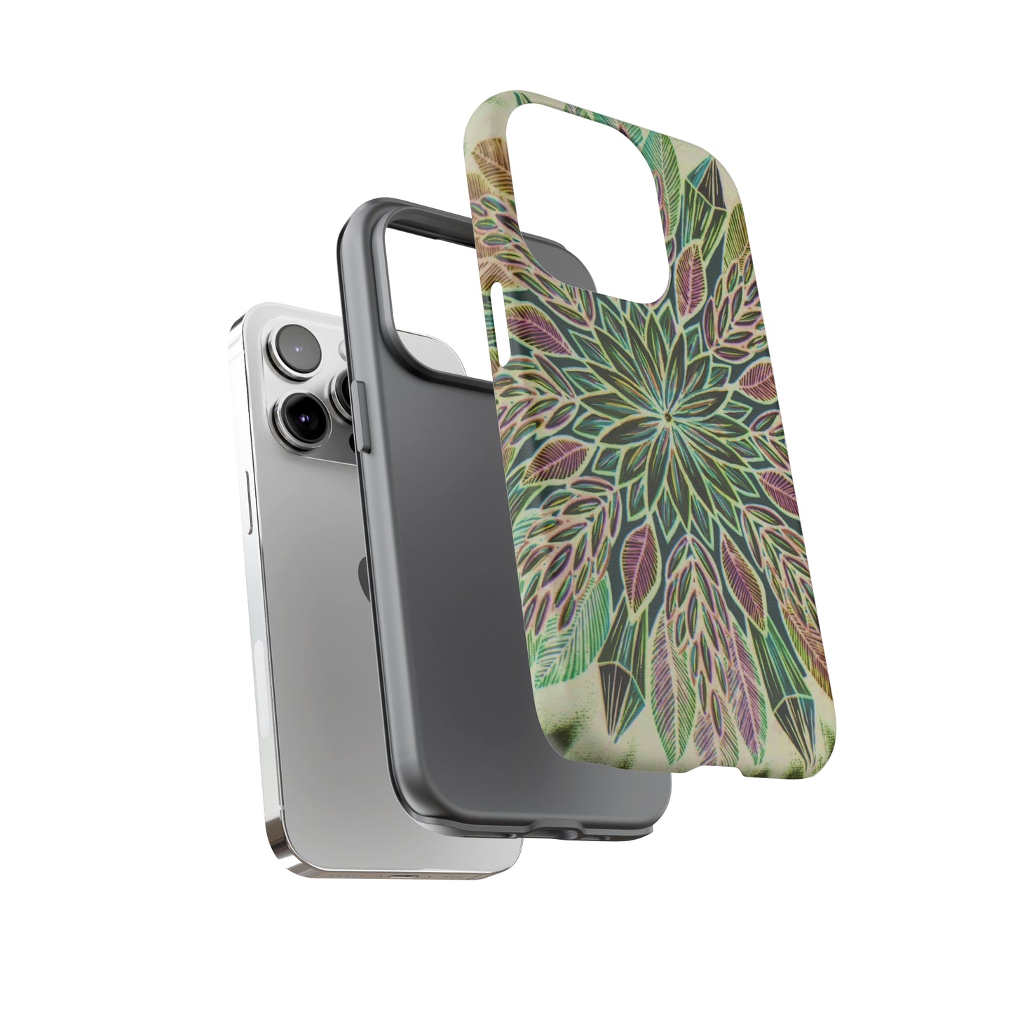 "Krystalhoja Verde" Art Phone Armor - Blue Flame Array Phone Case