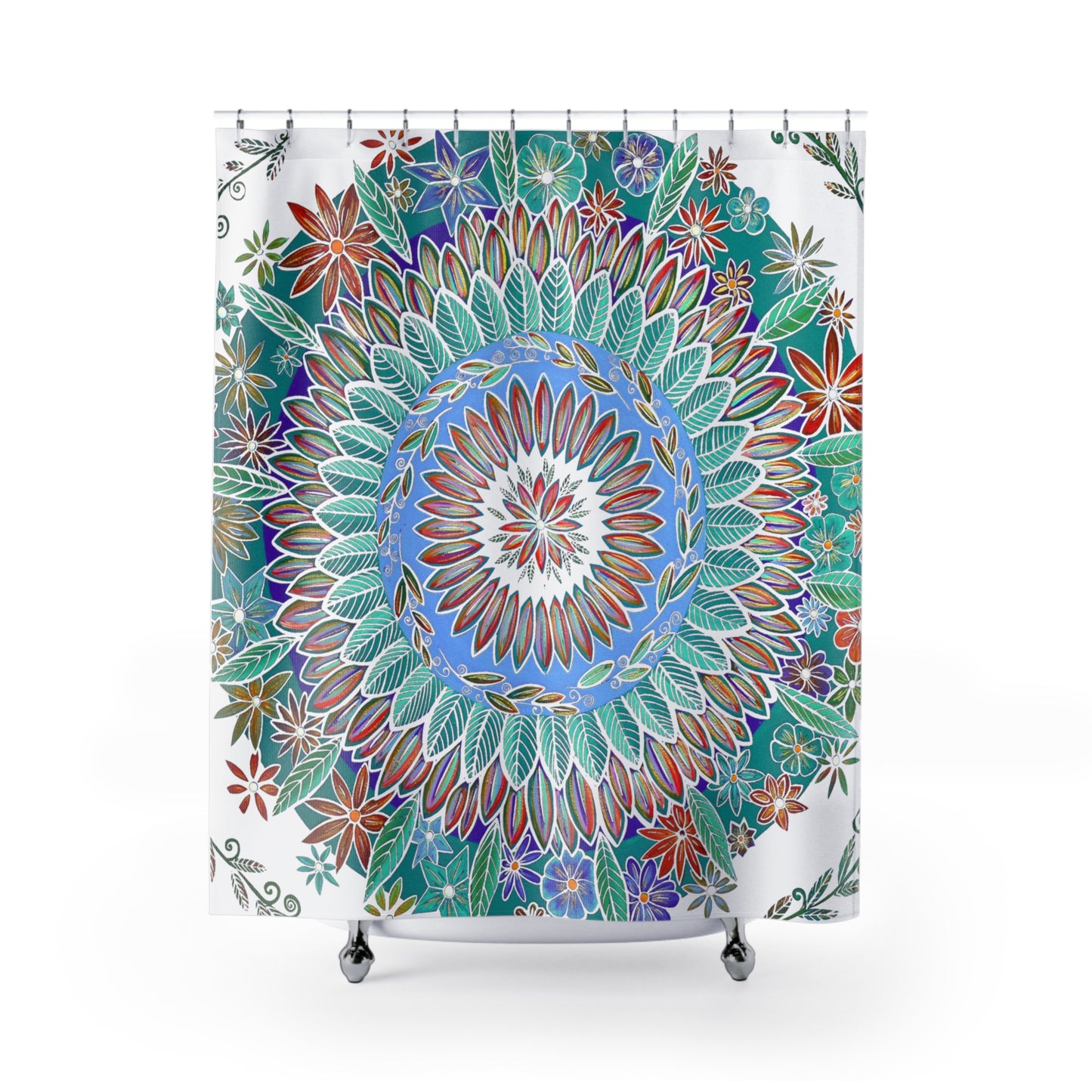 "Mandalavida Blanka" Shower Curtains