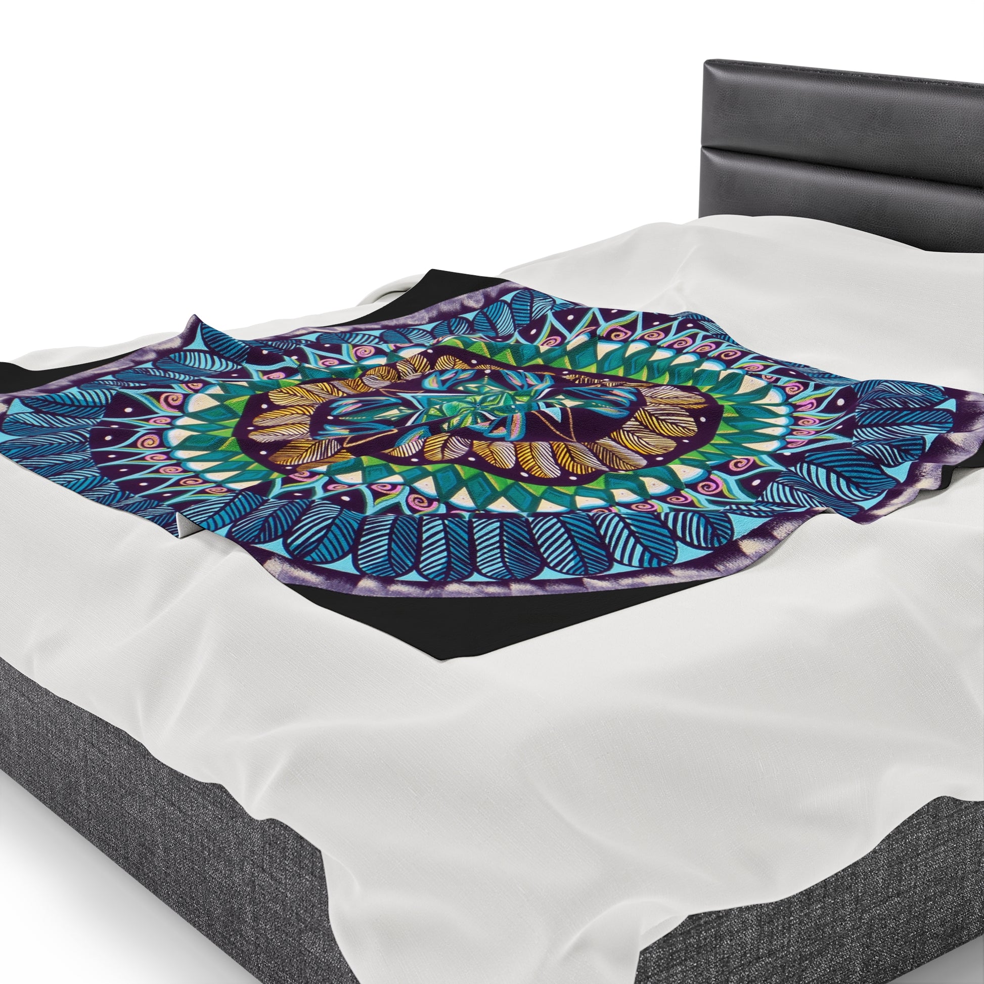 "AquilazurA Kryst'dala" Dreamcatcher Blanket - Blue Flame Array All Over Prints