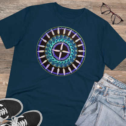 "Cuatro Vientos" Lords & Ladies Organic TriniTee - Blue Flame Array French Navy / 2XS T-Shirt