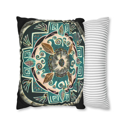 "Hojachakanazura" Dreamcatcher Pillow Cover - Blue Flame Array Home Decor