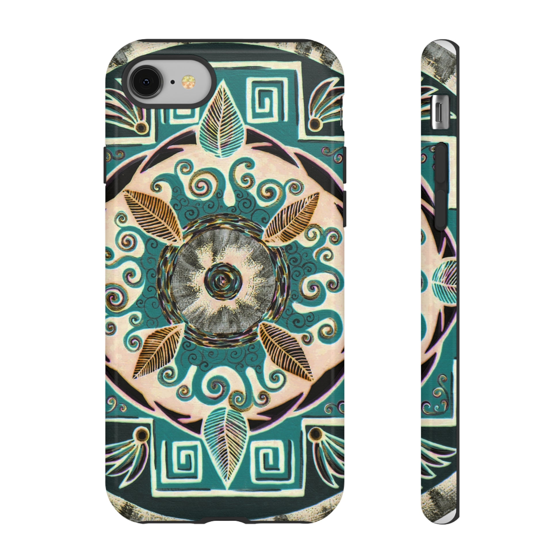 "Hojachakanazura" Art Phone Armor - Blue Flame Array iPhone 8 / Glossy Phone Case