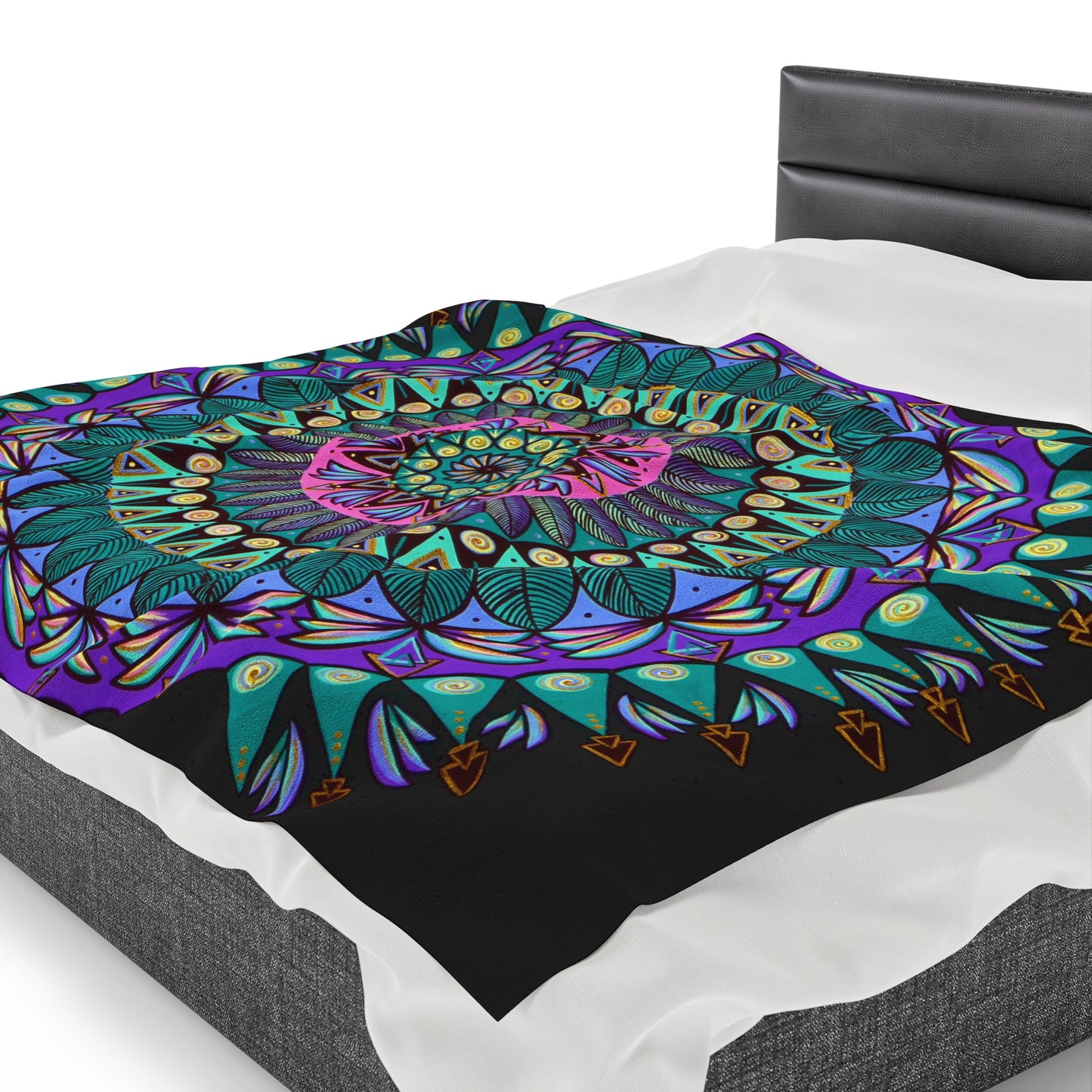 "Mandaladiosa" Dreamcatcher Blanket - Blue Flame Array All Over Prints