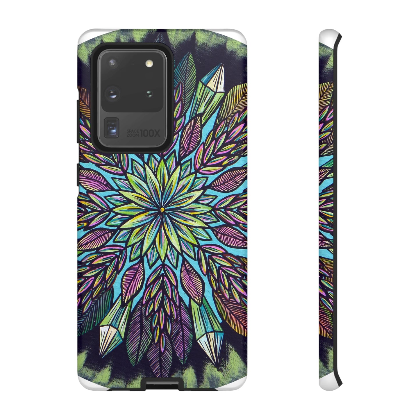 "Krystalhoja" Art Phone Armor - Blue Flame Array Samsung Galaxy S20 Ultra / Matte Phone Case