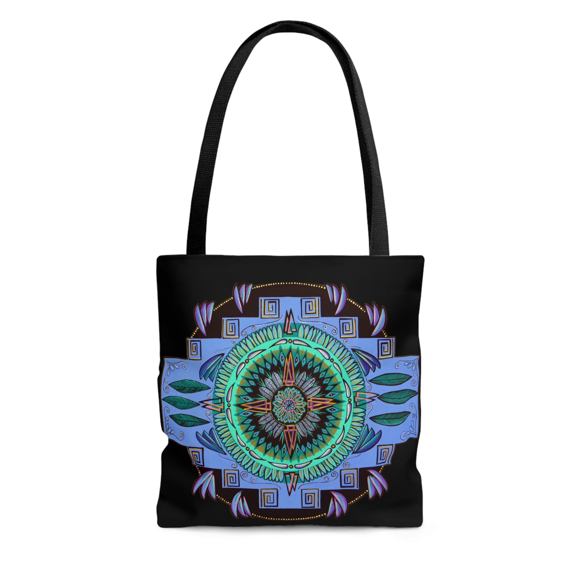 "Plumachakana" Tote Bag (All-Over-Print) - Blue Flame Array Bags