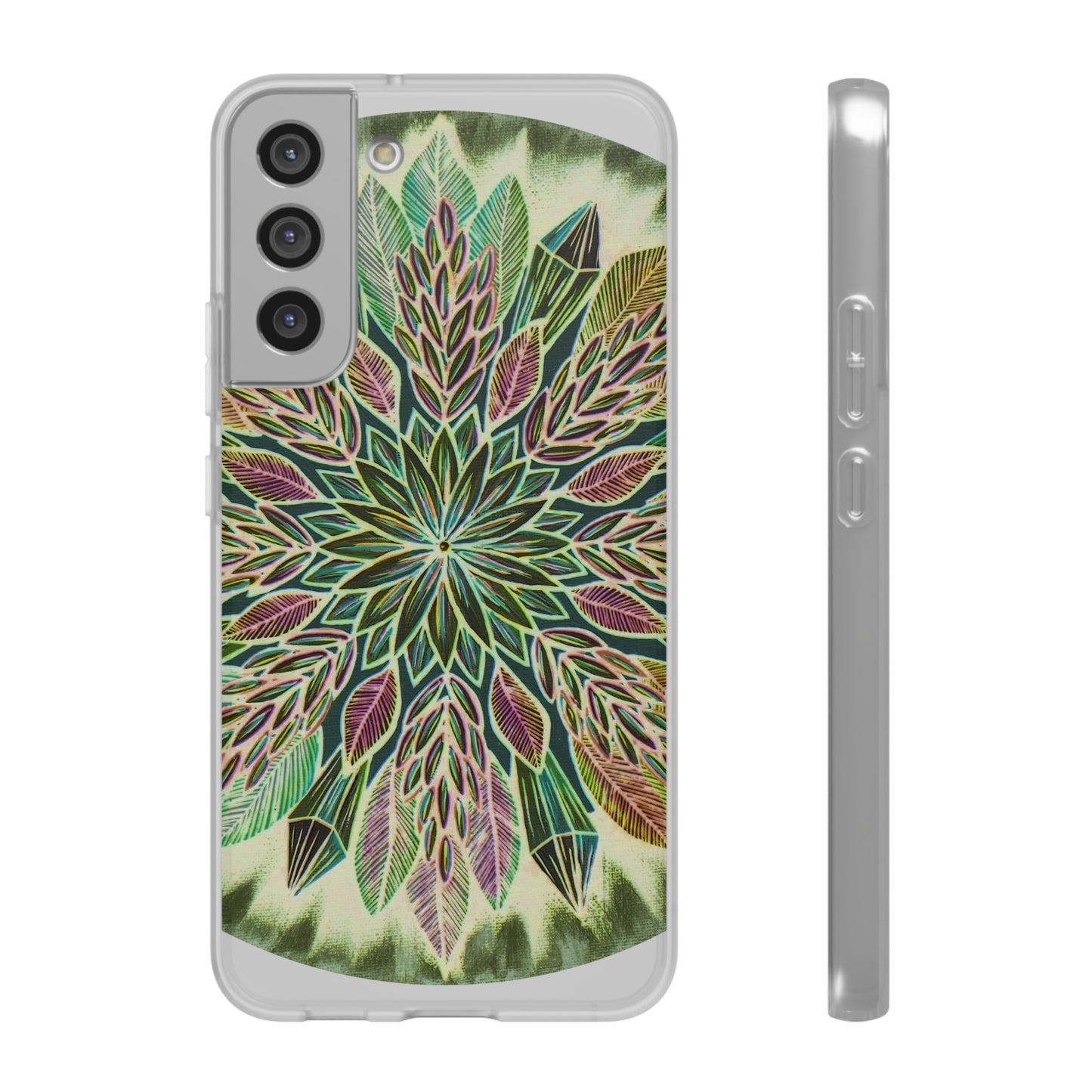 "Krystalhoja Verde" Art Phone Armor (slim-fit) - Blue Flame Array Samsung Galaxy S22 Plus with gift packaging Phone Case