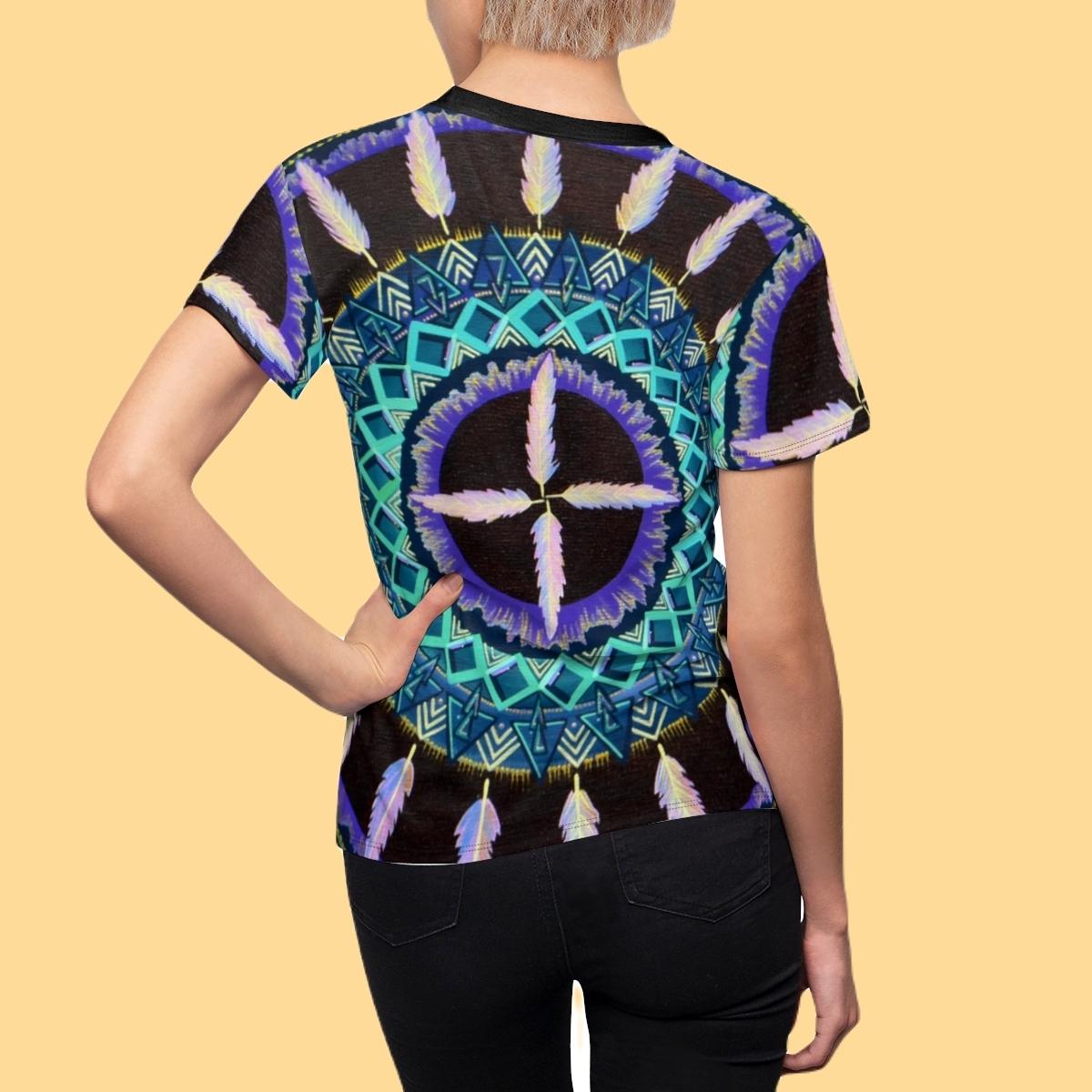 "Cuatro Vientos" Ladies T-Shirt - Blue Flame Array All Over Prints