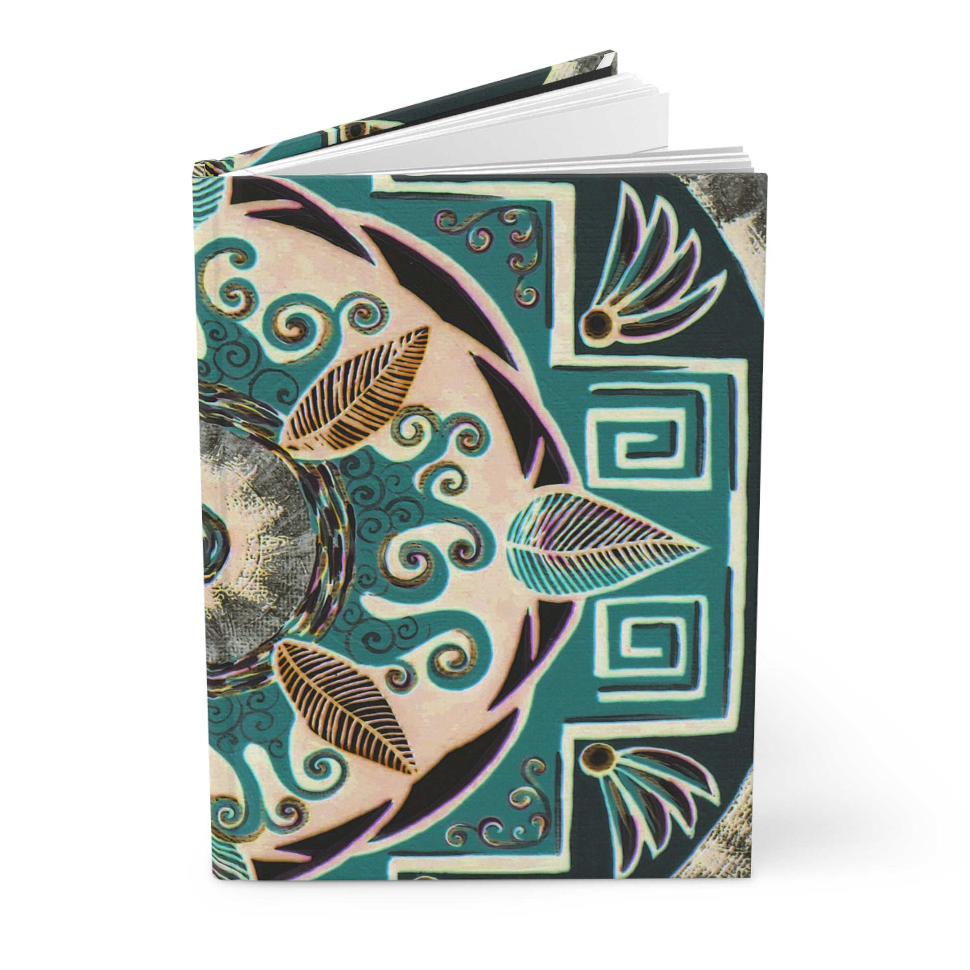 "Hojachakanazura" Hardcover Journal - Blue Flame Array Paper products