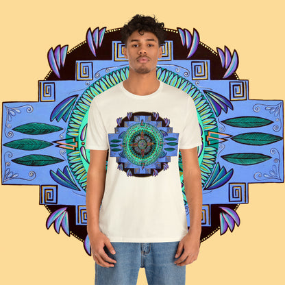 "Plumachakana" Lords & Ladies Tee - Blue Flame Array T-Shirt