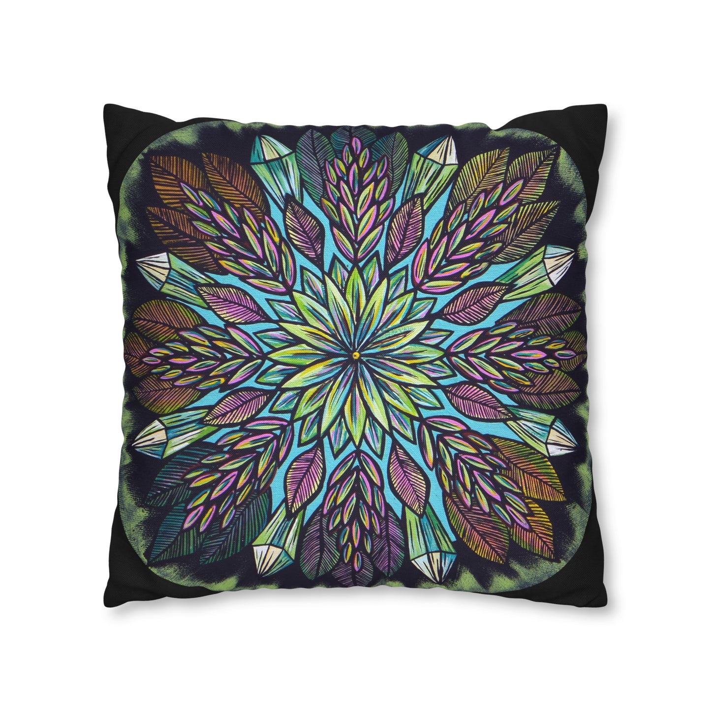 "Krystalhoja" Dreamcatcher Pillow Cover - Blue Flame Array Home Decor