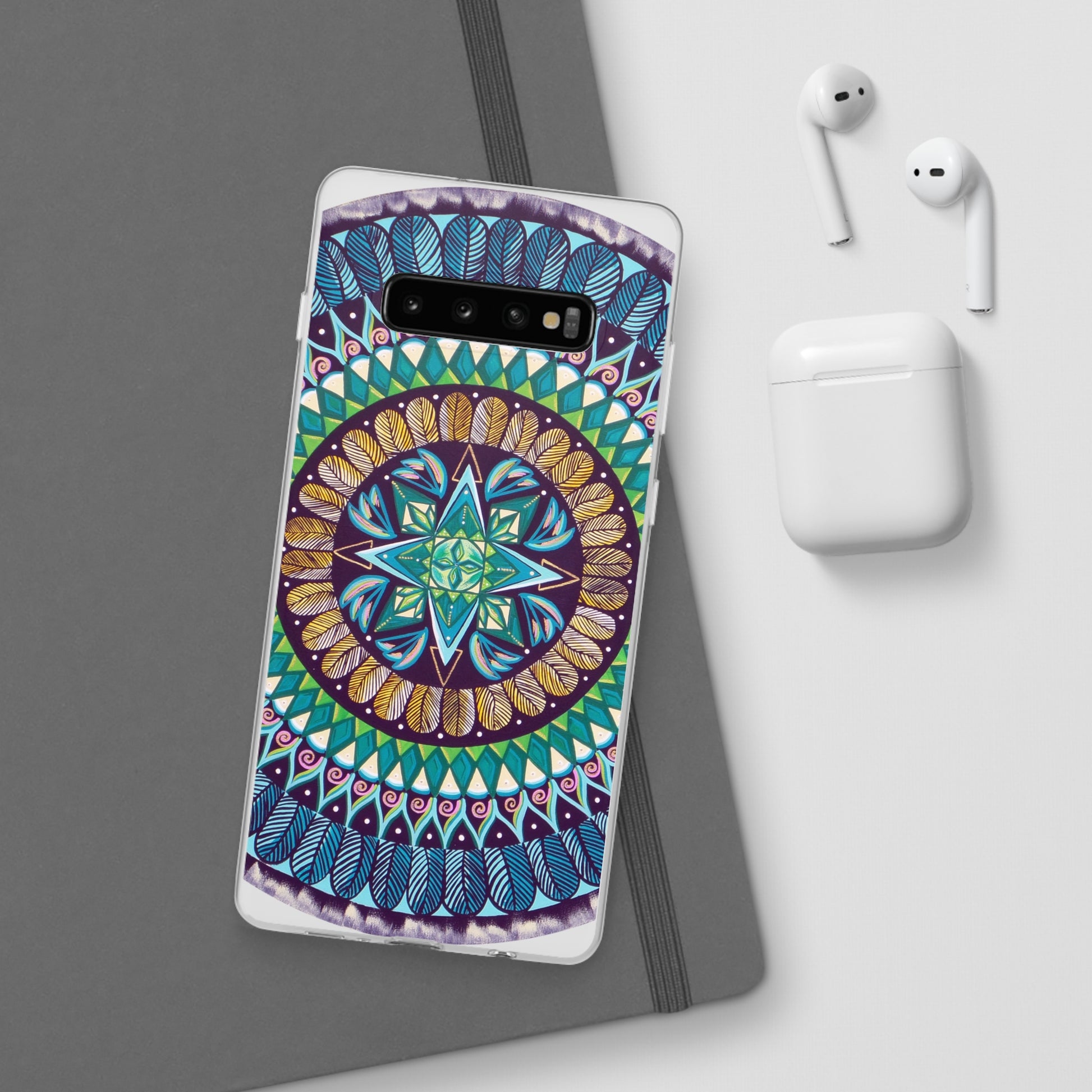 "AquilazurA Kryst'dala" Art Phone Armor (slim-fit) - Blue Flame Array Phone Case